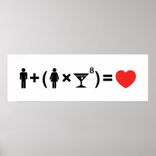 Affiches L'équation d'amour pour les femmes