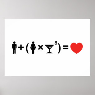 Affiches L'équation d'amour pour les femmes