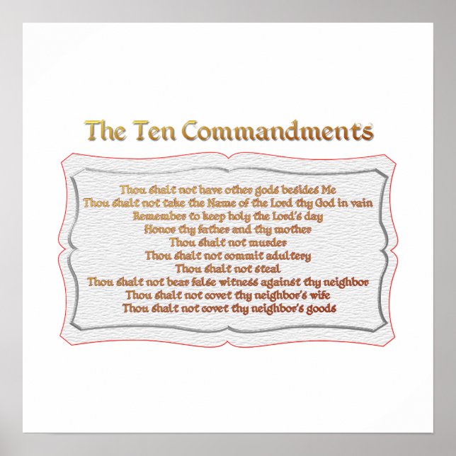 Affiches Les 10 commandements (Devant)