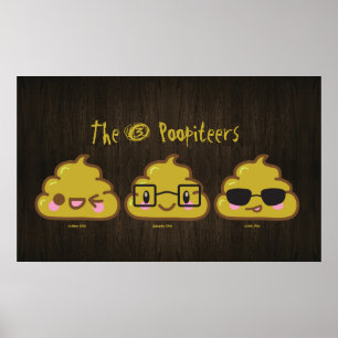 Affiches Les 3 Poopiteers "pooster"