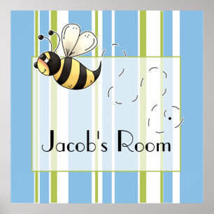Affiches Les abeilles du pays mignons à personnaliser