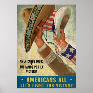 Affiches Les Américains luttons tous pour la victoire