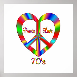 Affiches les années 70 amour de paix