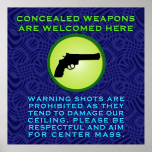 Affiches Les armes cachées sont bienvenues