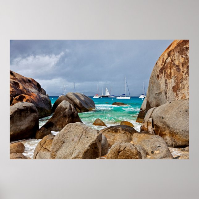 Affiches Les Bains, Virgin Gorda, Îles Vierges britanniques (Devant)