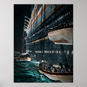 Affiches Les Bateaux de sauvetage Titanic RMS Sont Moins Vi