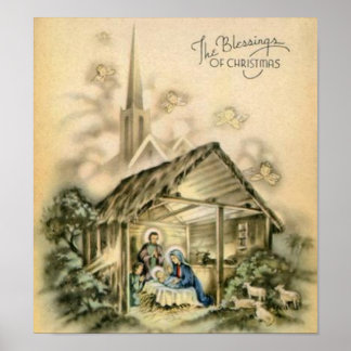 Affiches Les bénédictions de la crèche de Noël