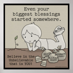 Affiches Les Bénédictions Ont Commencé Quelque Part