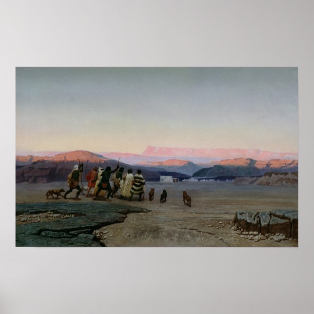 Affiches Les bergers, dirigés par l'étoile, Arrivant (Devant)