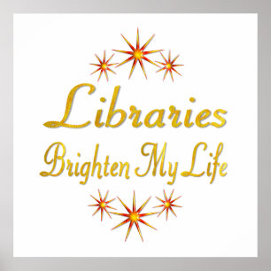 Affiches Les bibliothèques éclairent ma vie