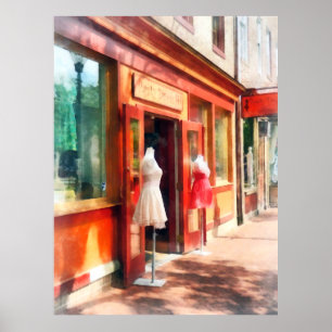 Affiches Les boutiques de robes abattent la DM de point