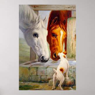 Affiches Les chevaux font des amis