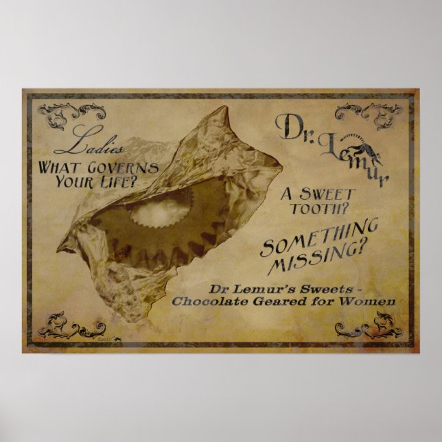 Affiches Les chocolats du Dr Lemur (Devant)