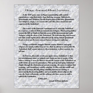 Affiches Les Choses Apprises Sur Les Sociétés