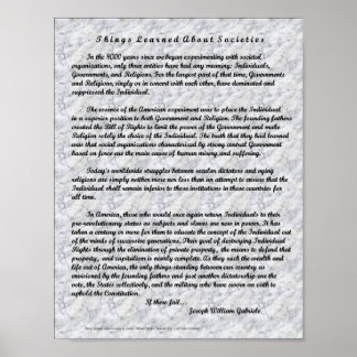 Affiches Les Choses Apprises Sur Les Sociétés