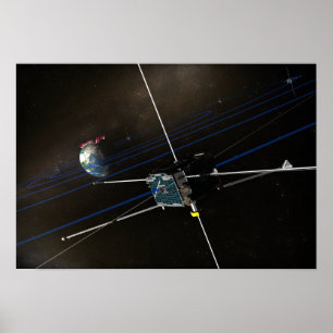 Affiches Les cinq engins spatiaux THEMIS en orbite