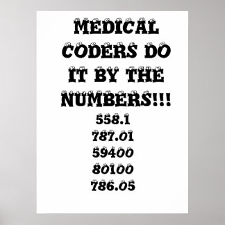 Affiches LES CODERS Médicales LE FONT PAR LES NUMÉROS ! ! !