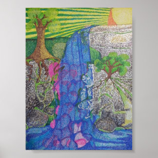 Affiches les coeurs qui descendent l'eau tombent