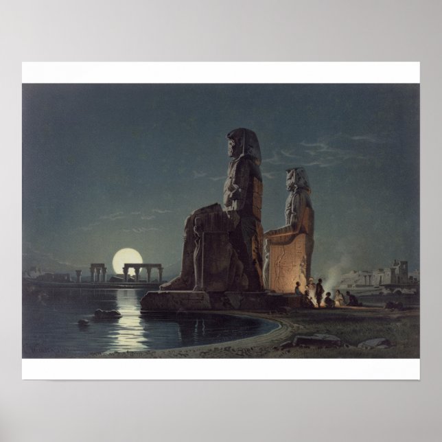 Affiches Les Colonnes de Memnon, Thèbes, l'un des 24 illust (Devant)