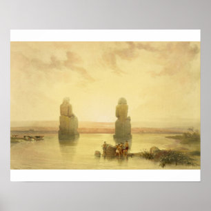 Affiches Les colosses de Memnon, chez Thebes, pendant