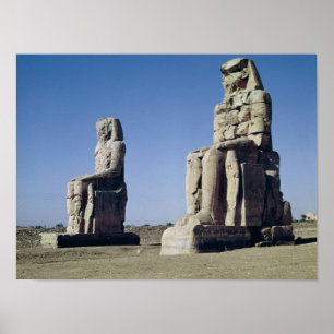 Affiches Les colosses de Memnon, statues d'Amenhotep