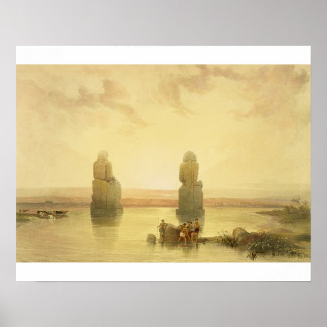 Affiches Les Colossi de Memnon, à Thèbes, pendant l'Inund (Devant)