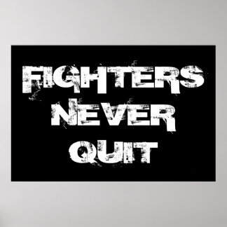 Affiches Les Combattants N'Arrêtent Jamais La Boxe Inspirat
