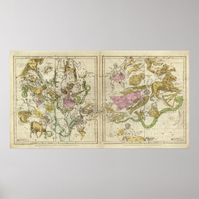 Affiches Les constellations d'avril à septembre (Devant)