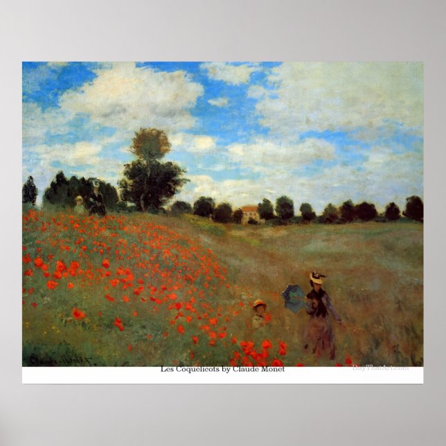 Affiches Les Coquelicots par Claude Monet (Devant)