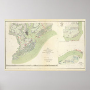 Affiches Les défenses de Charleston, champ de bataille de