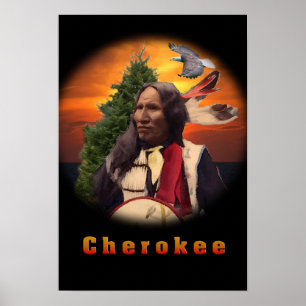 Affiches Les dessins des indiens Cherokee