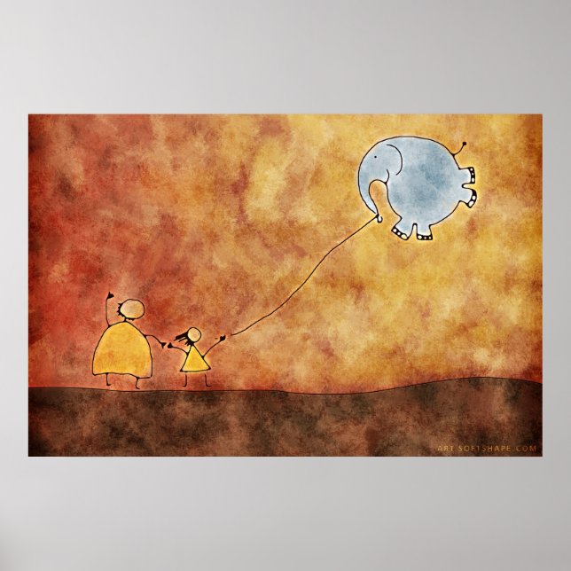 Affiches Les deux et l'éléphant (Devant)