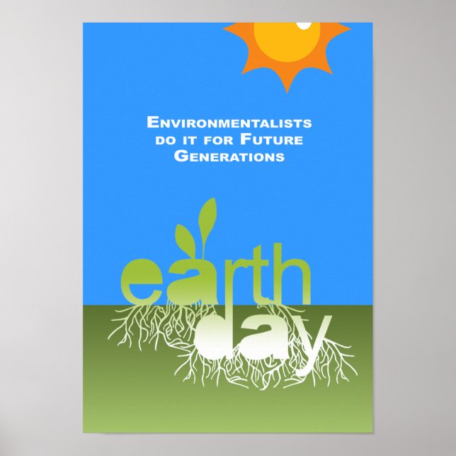 Affiches Les écologistes le font pour les générations futur (Devant)
