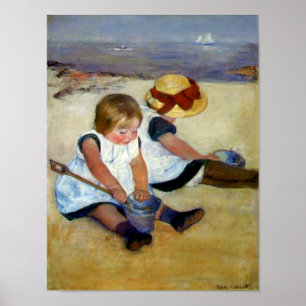 Affiches Les enfants de Cassatt sur la plage