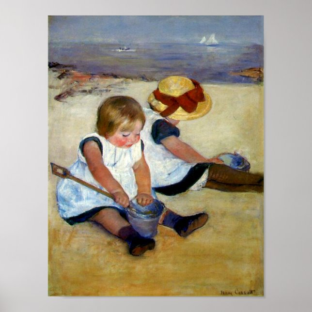 Affiches Les enfants de Cassatt sur la plage (Devant)
