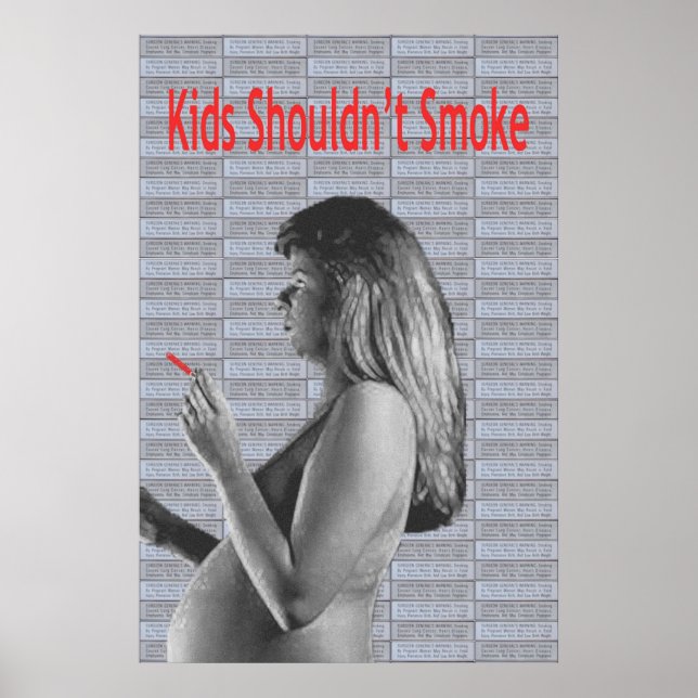 Affiches Les enfants ne devraient pas fumer (Devant)