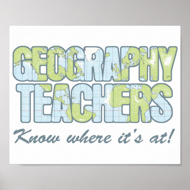 Affiches Les enseignants en géographie savent où il se trou (Devant)