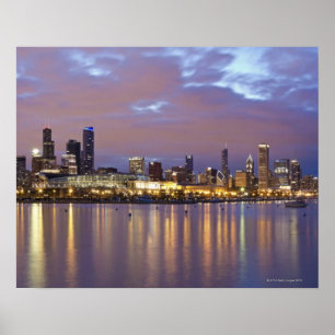 Affiches Les Etats-Unis, l'Illinois, Chicago, horizon de