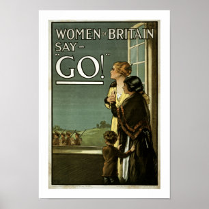 Affiches Les femmes de la Grande-Bretagne disent VONT !
