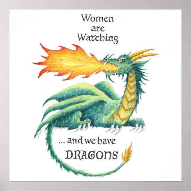 Affiches Les femmes regardent...et nous avons des Dragons ! (Devant)