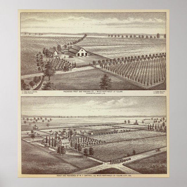 Affiches Les fermes de Tulare (Devant)