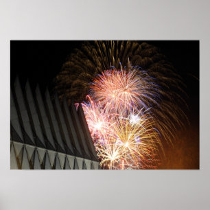 Affiches Les feux d'artifice éclatent