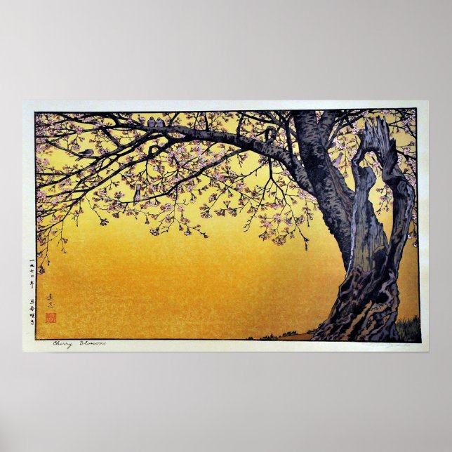 Affiches Les fleurs de cerisiers de Yoshida Toshi (Devant)
