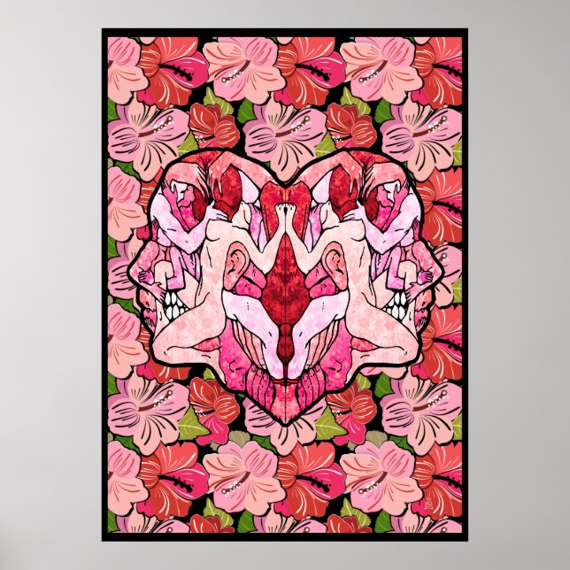 Affiches Les fleurs et le coeur de la passion (Devant)