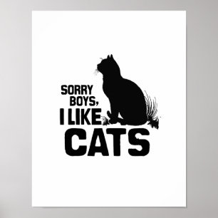 AFFICHES LES GARÇONS DÉSOLÉS J'AIME LES CHATS - .PNG