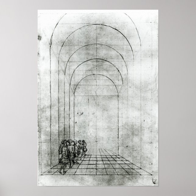 Affiches Les gens sous une arche (Devant)