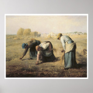 Affiches Les glaneurs, millet 1857 de Jean-Francois