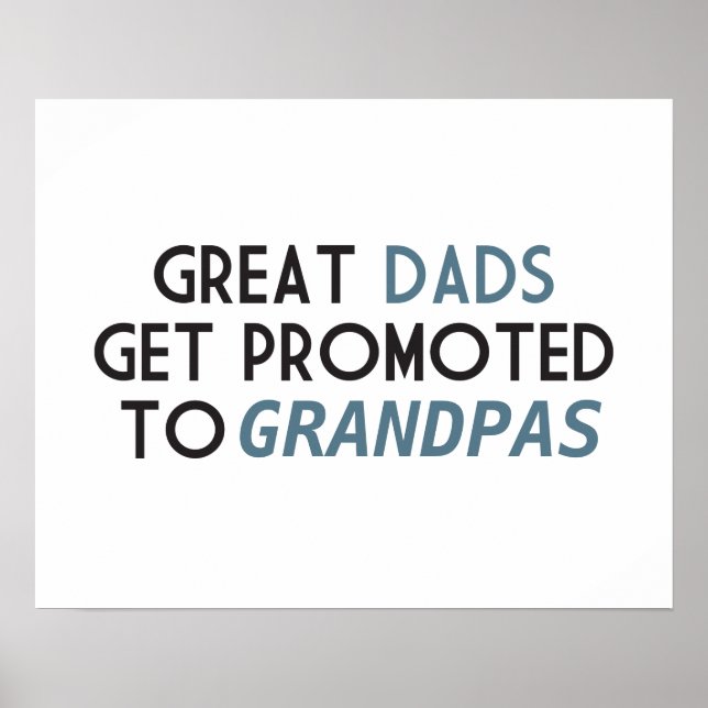 Affiches Les grands papas sont promus aux grands papas (Devant)