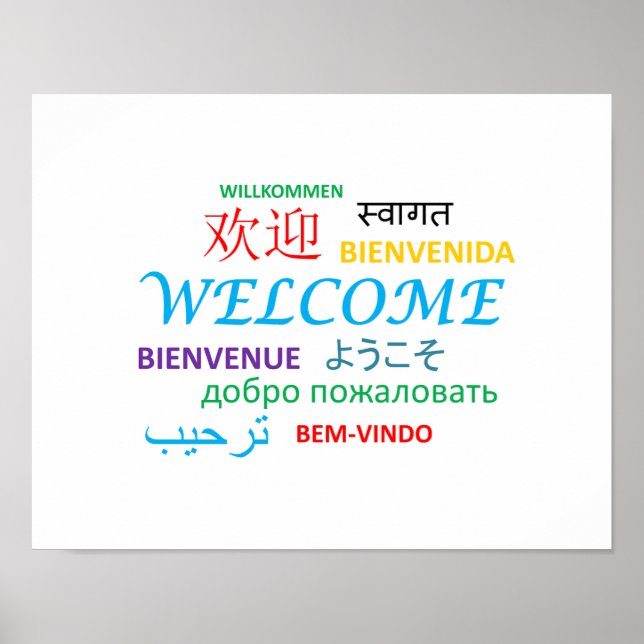 AFFICHES LES GREETINGS DES LANGUES DE LA TERRE (Devant)