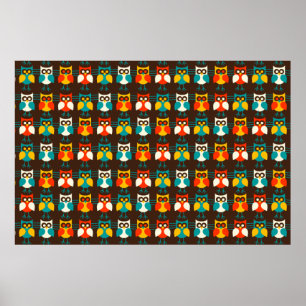 Affiches Les hiboux modèlent 1 copie